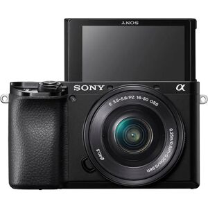 Sony α Alpha 6100 Fotocamera Digitale Mirrorless con Obiettivo Intercambiabile SELP 16-50mm, Sensore APS-C, Real Time Eye AF e Real Time Tracking e Autofocus, Nero