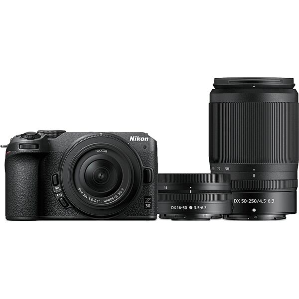 nikon fotocamera mirrorless  z30+zdx16-50+50-250vr+bag