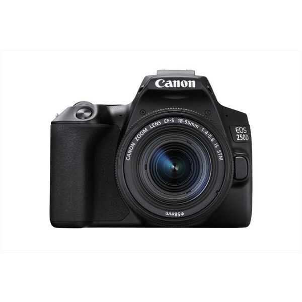 canon fotocamera reflex eos 250d + ef-s 18-55 is stm-black