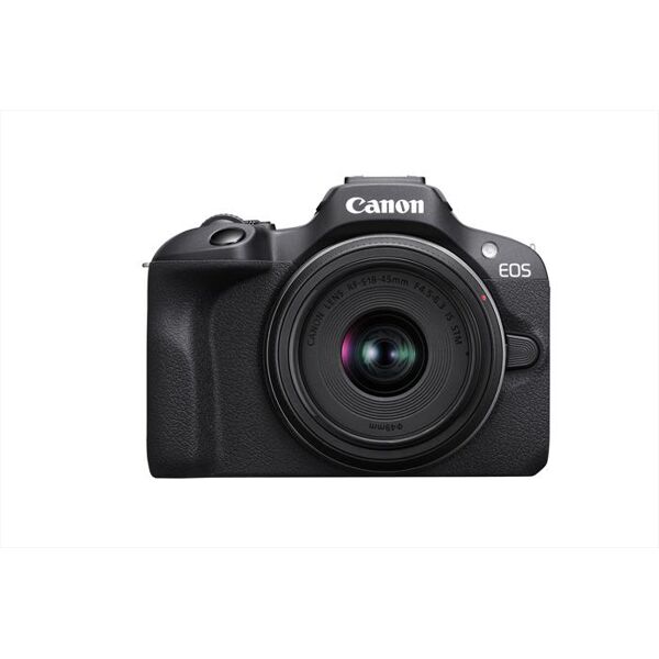 canon fotocamera mirrorless eos r100+rf-s 18–45mm is stm-black