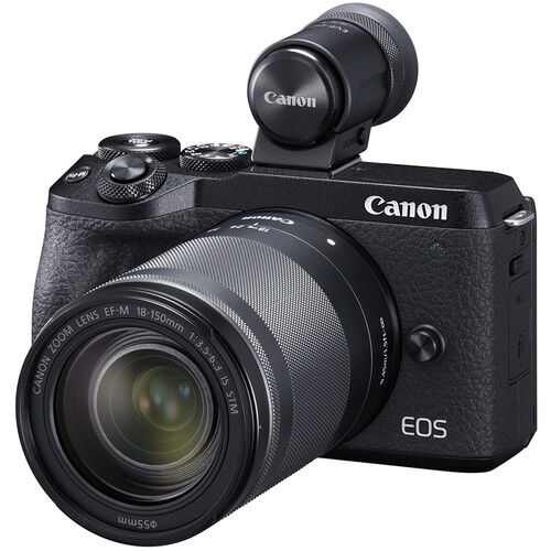 Canon EOS M6 MARK II + EF-M 18-150mm IS STM + EVF DC2 - NERA - 4 Anni di Garanzia in Italia