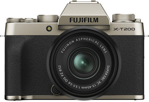 Fujifilm X-T200 + 15-45mm XC F3.5-5.6 OIS PZ - CHAMPAGNE - 4 Anni di Garanzia in Italia