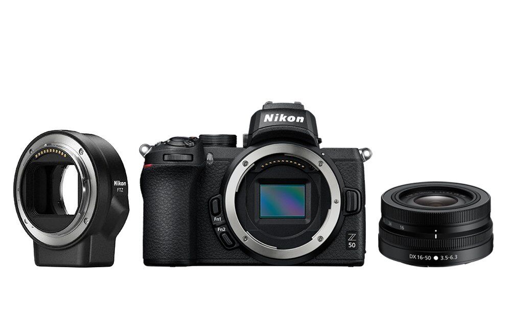 Nikon Z50 + Z 16-50mm VR + FTZ - 2 Anni di Garanzia in Italia