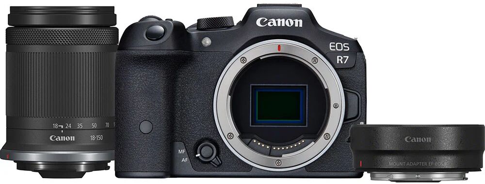 Canon EOS R7 + RF-S 18-150mm F3.5-6.3 IS STM + EF- R MILC 32,5 MP CMOS 6960 x 4640 Pixel Nero