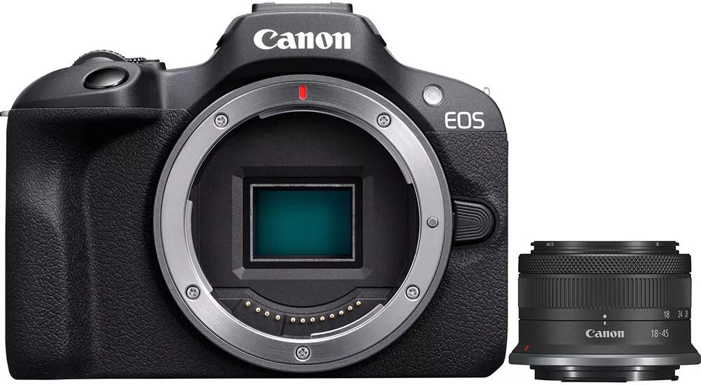 Canon EOS R100 + RF-S 18-45mm F4.5-6.3 IS STM Kit MILC 24,1 MP CMOS 6000 x 4000 Pixel Nero