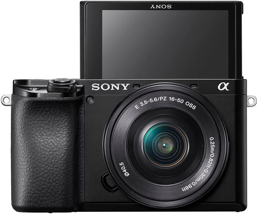 Sony α Alpha 6100 Fotocamera Digitale Mirrorless con Obiettivo Intercambiabile SELP 16-50mm, Sensore APS-C, Real Time Eye AF e Real Time Tracking e Autofocus, Nero