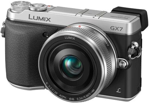 Panasonic Lumix DMC-GX7 + G 20mm MILC 16 MP Live MOS 4592 x 3448 Pixel Nero, Argento