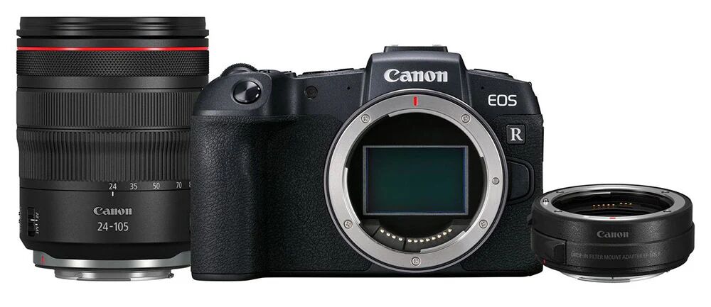 Canon EOS RP Body + RF 24-105mm f/4L IS USM lens + Mount Adapter EF- R MILC 26,2 MP CMOS 6240 x 4160 Pixel Nero