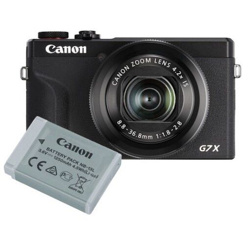 Canon Fotocamera Compatta Canon PowerShot G7X Mark III Black + Batteria - Pr