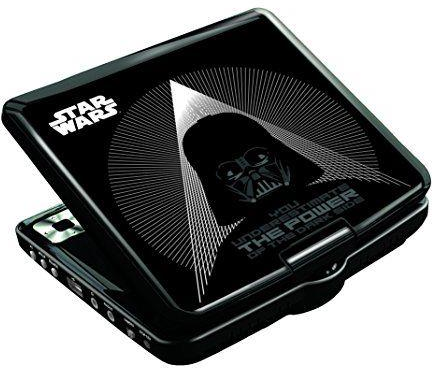 Lexibook DVDP6SW Lettore Dvd Portatile Disney Star Wars, Design Darth Vader, con Presa USB, Nero