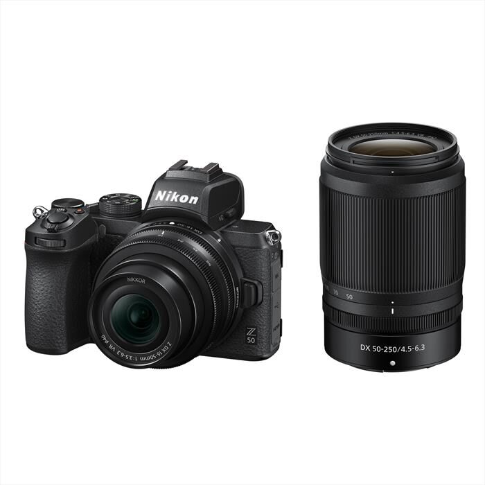 Nikon Z50 + Z Dx 16-50vr+50-250vr + Sd Lexar 64gb-black