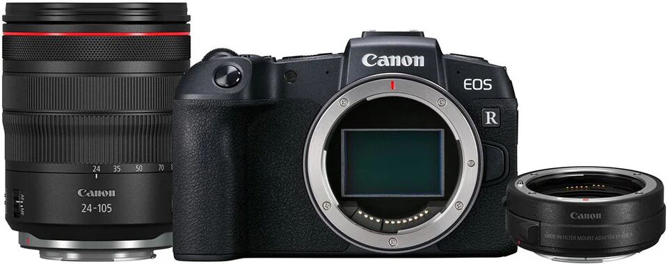 Canon EOS RP Body + RF 24-105mm f/4L IS USM lens + Mount Adapter EF- R MILC 26,2 MP CMOS 6240 x 4160 Pixel Nero