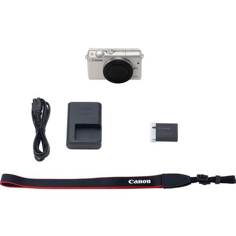 Canon »EOS-M100BODY EU26« systeemcamera-body (24,2 MP, NFC wifi, bluetooth)  - 453.26 - wit