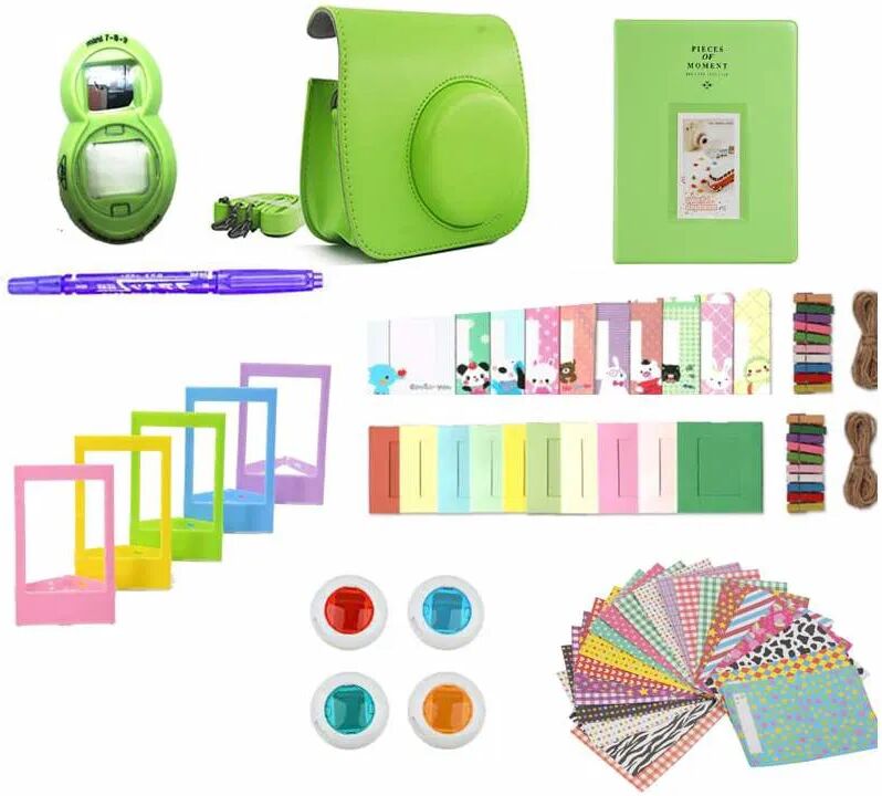 eStore Tilbehørssett for Fujifilm Instax Mini 8 / 9 - Lime Green