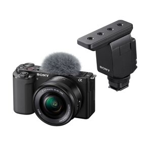 Sony ZV-E10 kamerahus + PZ 16-50mm f/3,5-5,6 OSS + ECM-B10, mikrofon