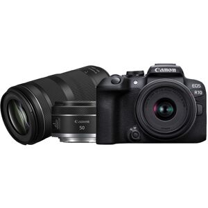 Canon EOS R10 kamerahus + RF-S 18-45/4,5-6,3 IS STM + RF 50mm f/1,8 STM + RF 100-400mm f/5,6-8 IS USM