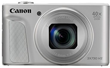 1792C002 Canon PowerShot SX730 HS digitalkamera (20,3 MP CMOS-sensor, 40-delad zoom, Full HD, WLAN/bluetooth, 7,5 cm) silver