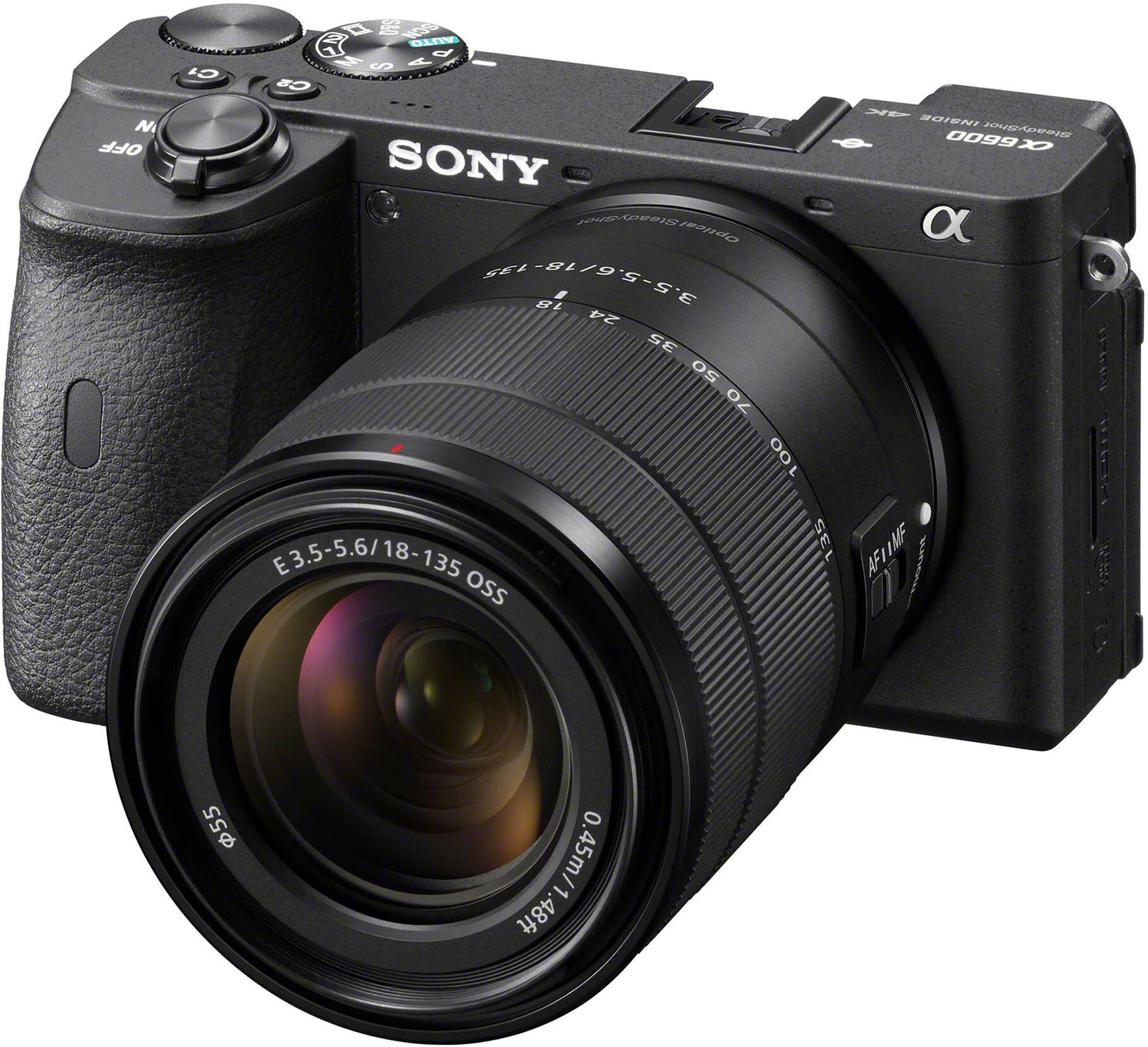 Sony A6600 kamerahus, svart + 18-135/3,5-5,6 OSS