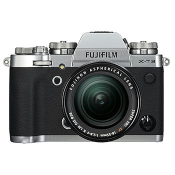 Fujifilm X-T3 kamerahus, silver + XF 18-55/2,8-4 R LM OIS + Batterigrepp VG-XT3