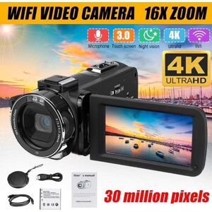 Essager Electronic WIFI 4K HD Camcorder Professional Vlog Video Camera LCD Touch Screen 30MP 16X Digital Zoom Night Vision with Bag