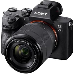 Alpha 7 III Full-Frame Mirrorless Camera with Sony 28-70 mm f/3.5-5.6 Zoom Lens ( Fast 0.02s AF, 5-axis in-body optical image stabilisation, 4K HLG, Large Battery Capacity )