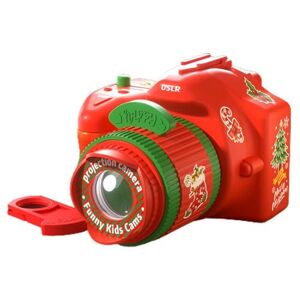 TROGN Christmas Projection Camera Toy With Card Light Up Red Santa Claus Pattern Slide Q1T8 Education G Early Projector For Kids Light
