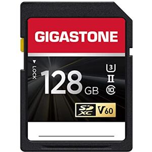 Gigastone 128GB SD Card UHS-II V60 U3 SDXC Memory Card High Speed Read up to 250MB/s 4K Ultra HD UHD Video for DSLR Compatible with Canon Nikon Sony Pentax Kodak Olympus Panasonic Digital Camera