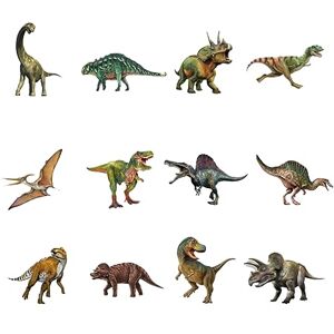 WENGU 24 Pcs Card Cupcake Dinosaur Cake Toppers/Cupcake Wrappers Cake Insert Decorate Dinosaur Cake