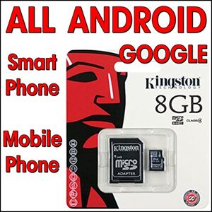 Kingston 8GB Micro SD HC MicroSDHC 8GB Memory Stick For Samsung Galaxy S2 S3 S4 S5 Samsung Galaxy Note2 Note3 Samsung Digital Camera Sony xperia Z Z C6603 XPERIA Z1 Xperia Z1HTC One X HTC One S