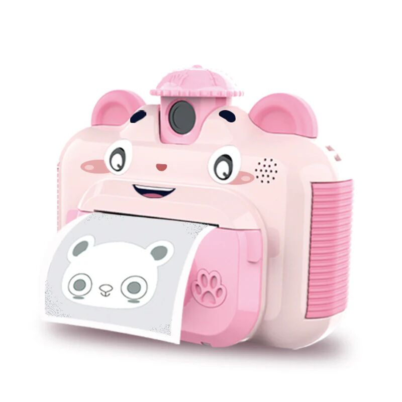 ArmadaDeals Kids Instant Print Camera 1080P Digital Selfie Camera with 3 Rolls of Printing Paper, Pink Camera
