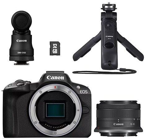 Canon EOS R50 Mirrorless Camera with RF-S 18-45mm Lens Creator Kit