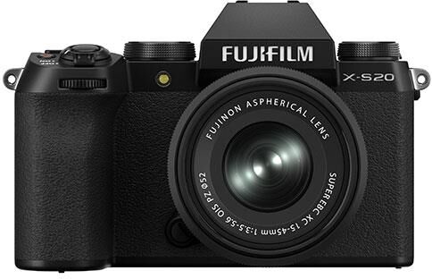 Fujifilm X-S20 Mirrorless Camera in Black with XC15-45mm F3.5-5.6 OIS PZ Lens