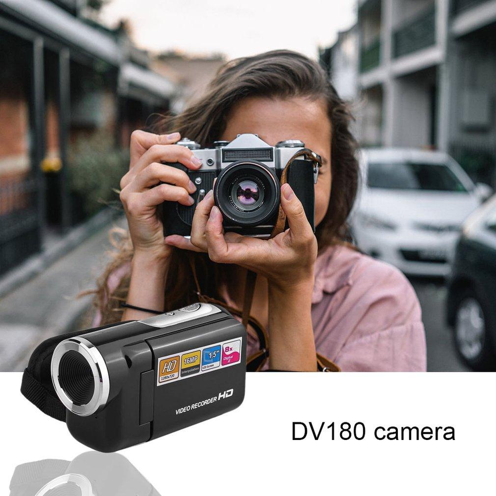 BIOATING DV180 Camera Black 16MP Mini Video Camera With 1.5" TFT Screen 8X Digital Zoom High Speed USB 2.0 Digital Recorder