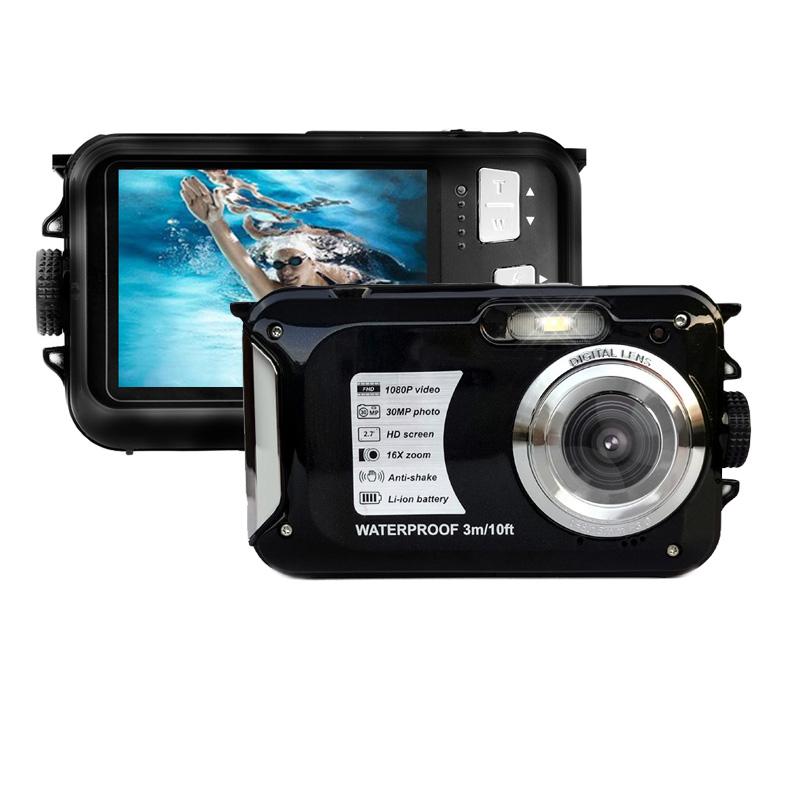 Essager Electronic Underwater Camera 2.7inch Screens Waterproof Digital Camera 16x Digital Zoom  Video Recorder Cameras