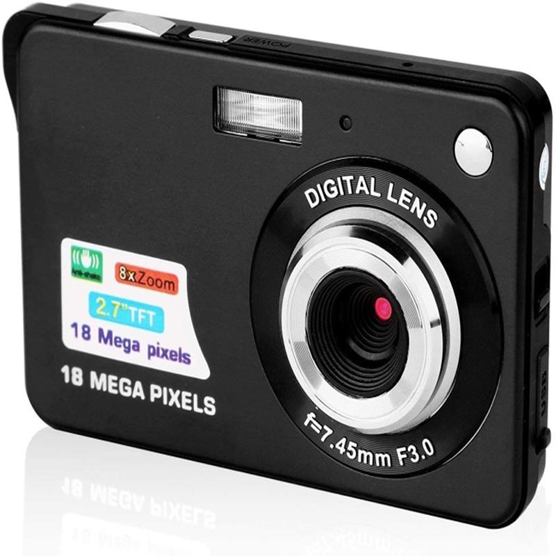 Essager Electronic 18mp Digital Camera 2.7 Inch Tft Screen Cmos Anti-shake 8x Digital Zoom Cam Digital Video Gift Camcorder