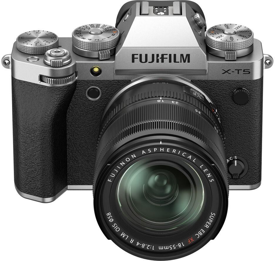 FUJIFILM X-T5 Mirrorless Camera with FUJINON XF 18-55 mm f/2.8-4 R LM OIS Lens - Silver, Silver/Grey