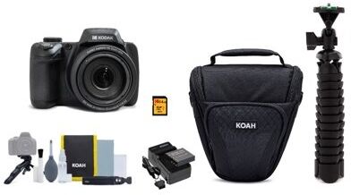 Kodak Pixpro AZ528 16MP Astro Zoom Digital Camera with 52x Optical Zoom Bundle - Black