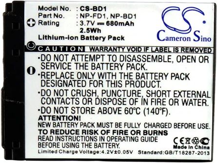 Cameron Sino Bd1 Battery Replacement For Sony Camera