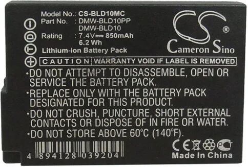 Cameron Sino Bld10Mc Battery Replacement For Panasonic Camera