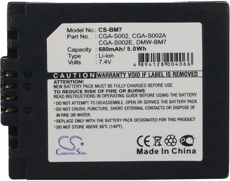 Cameron Sino Bm7 Battery Replacement For Panasonic Camera