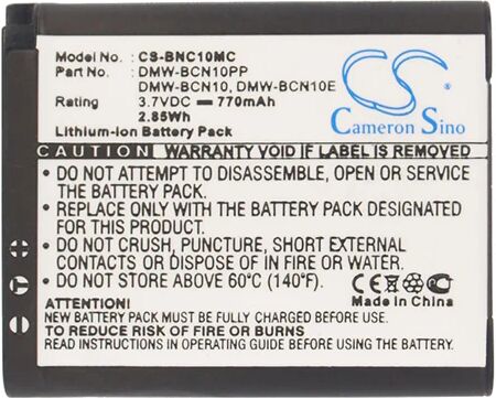 Cameron Sino Bnc10Mc Battery Replacement For Panasonic Camera