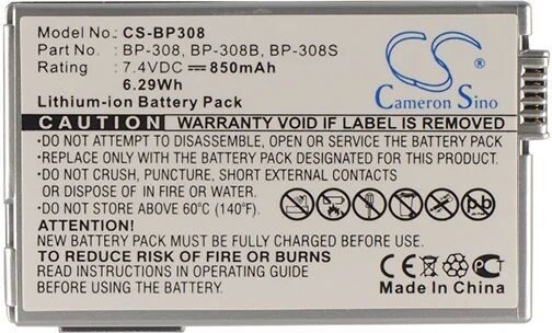 Cameron Sino Bp308 Battery Replacement For Canon Camera