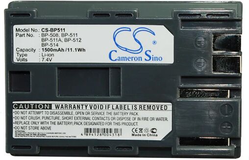 Cameron Sino Bp511 Battery Replacement For Canon Camera