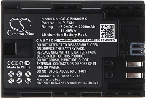 Cameron Sino Cpn600Mx Battery Replacement For Canon Camera