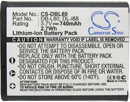 Cameron Sino Dbl80 Battery Replacement For Pentax Camera