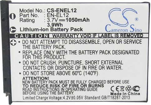 Cameron Sino Enel12 Battery Replacement For Nikon Camera