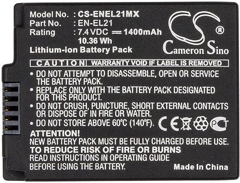 Cameron Sino Enel21Mx Battery Replacement For Nikon Camera