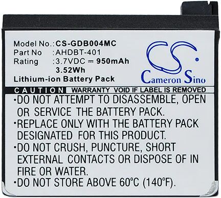 Cameron Sino Gdb004Mc Battery Replacement For Gopro Camera