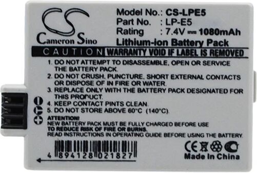 Cameron Sino Lpe5 Battery Replacement For Canon Camera