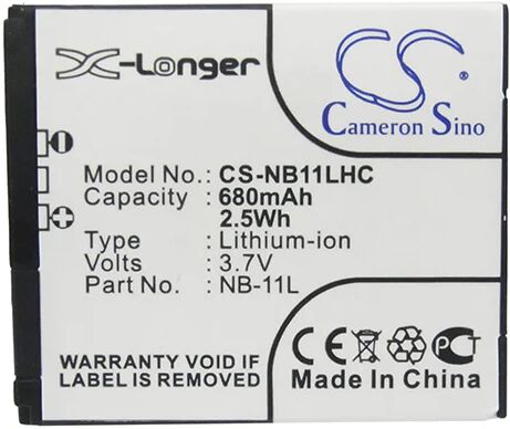 Cameron Sino Nb11Lhc Battery Replacement For Canon Camera